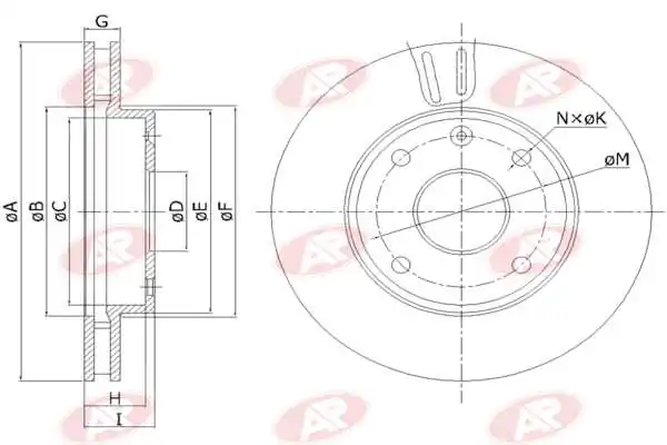 AP-SA féktárcsa - O1007V - TothCarparts