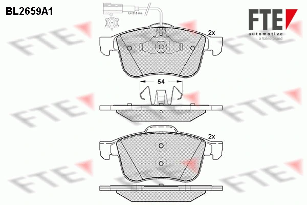 FTE fékbetétkészlet, tárcsafék - 9010898 - TothCarparts