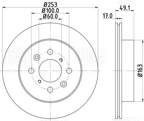 TRIALLI féktárcsa - DF 266019 - TothCarparts