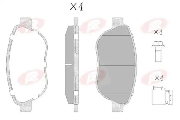 AP-SA fékbetétkészlet, tárcsafék - 5AP807K - TothCarparts
