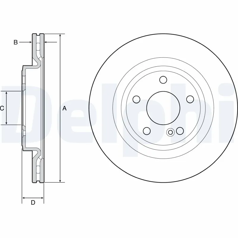 DELPHI féktárcsa - BG4927C-18B1 - TothCarparts