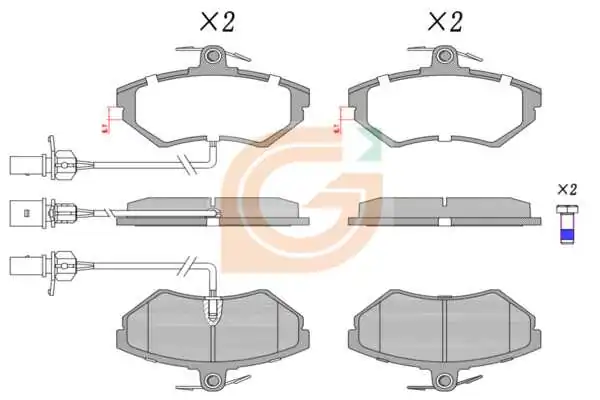 GAMA-SA fékbetétkészlet, tárcsafék - GA10543 - TothCarparts