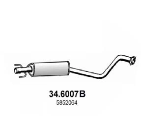 ASSO középső hangtompító - 34.6007B - TothCarparts