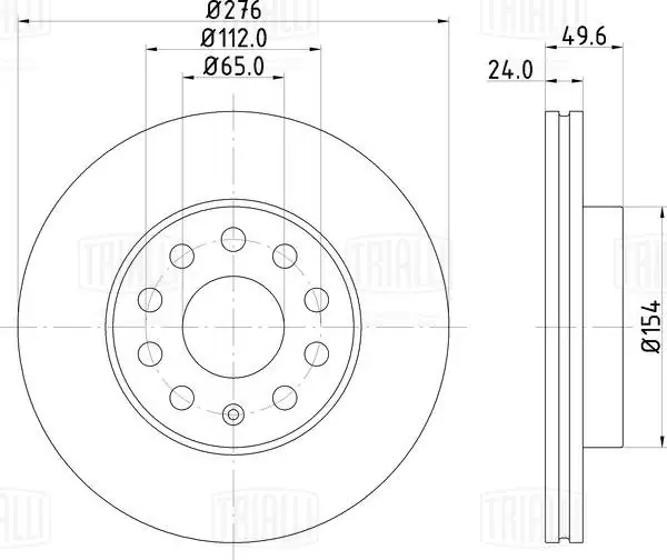TRIALLI féktárcsa - DF 084310 - TothCarparts