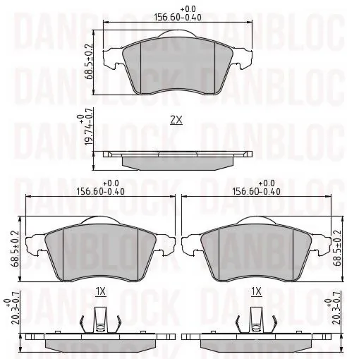 DANBLOCK fékbetétkészlet, tárcsafék - DB 510318 - TothCarparts