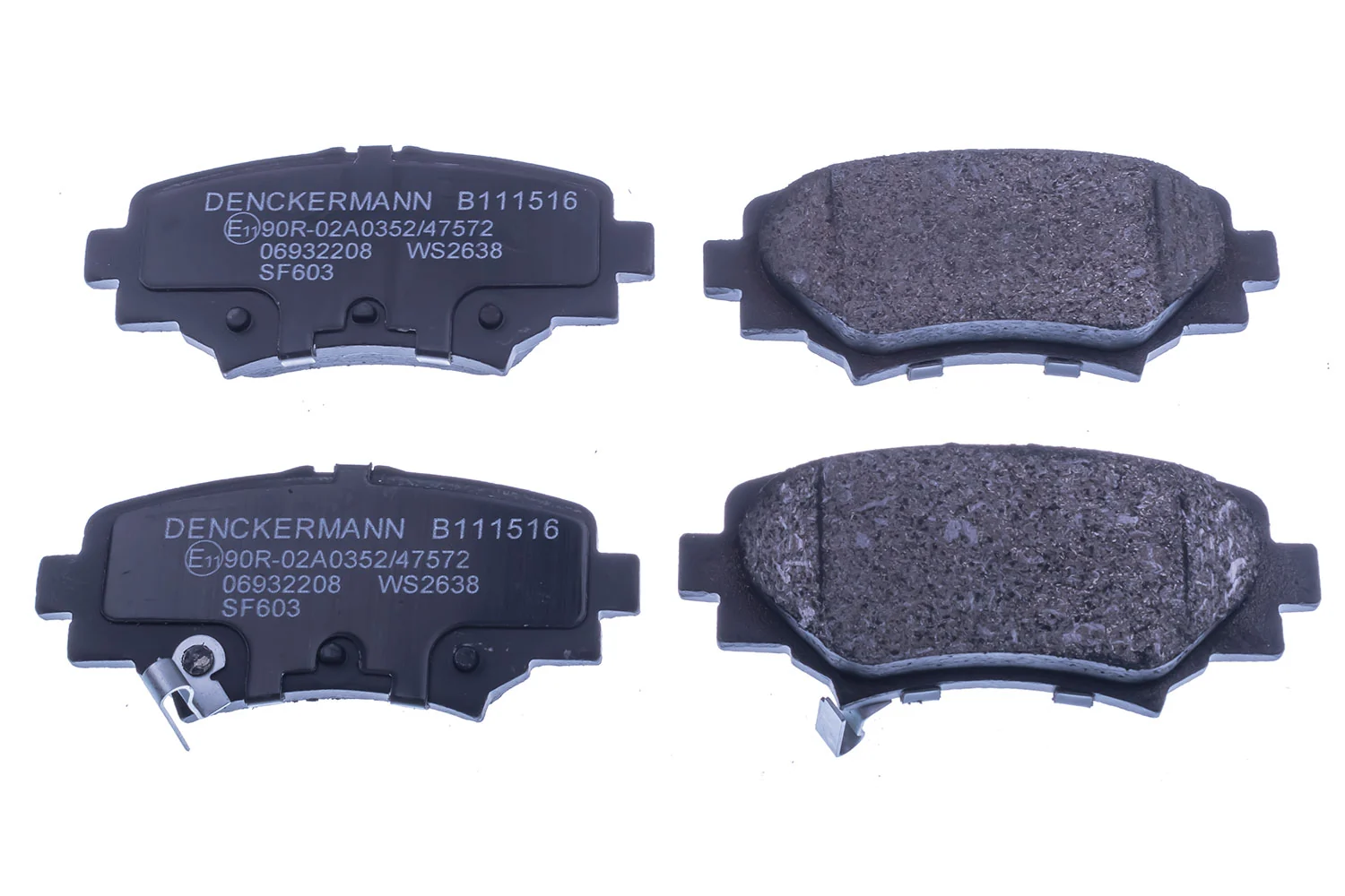 DENCKERMANN fékbetétkészlet, tárcsafék - B111516 - TothCarparts