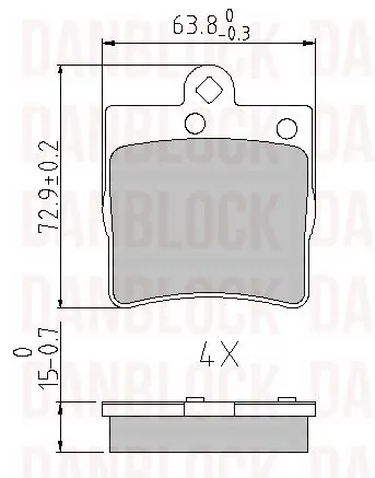 DANBLOCK fékbetétkészlet, tárcsafék - DB 510325 - TothCarparts