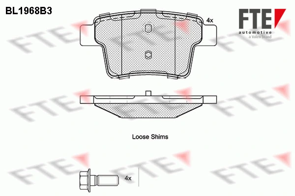 FTE fékbetétkészlet, tárcsafék - 9010552 - TothCarparts