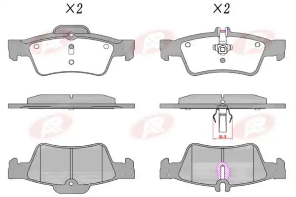 AP-SA fékbetétkészlet, tárcsafék - 5AP1232 - TothCarparts