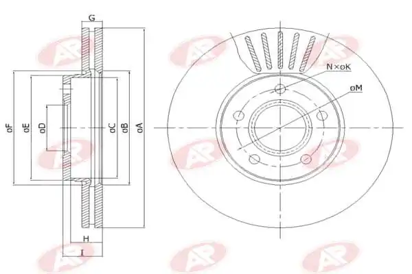 AP-SA féktárcsa - F1009V - TothCarparts