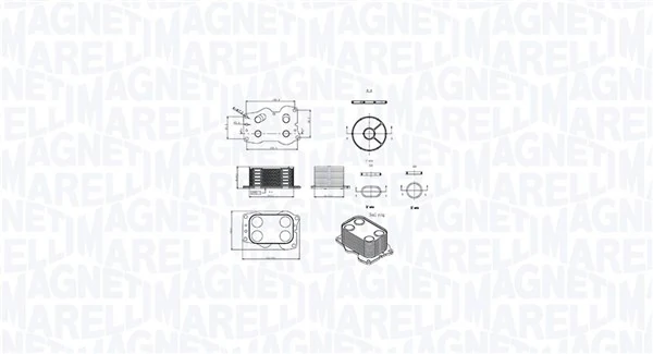 MAGNETI MARELLI Olajhűtő, motorolaj - 350300000900 - TothCarparts