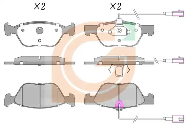 GAMA-SA fékbetétkészlet, tárcsafék - GA10002 - TothCarparts