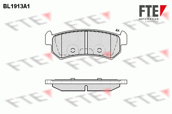FTE fékbetétkészlet, tárcsafék - 9010503 - TothCarparts