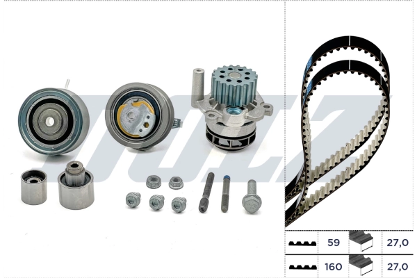DOLZ Vízpumpa + fogasszíj készlet - KD248 - TothCarparts