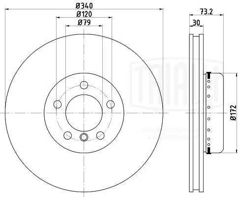 TRIALLI féktárcsa - DF 190427 - TothCarparts