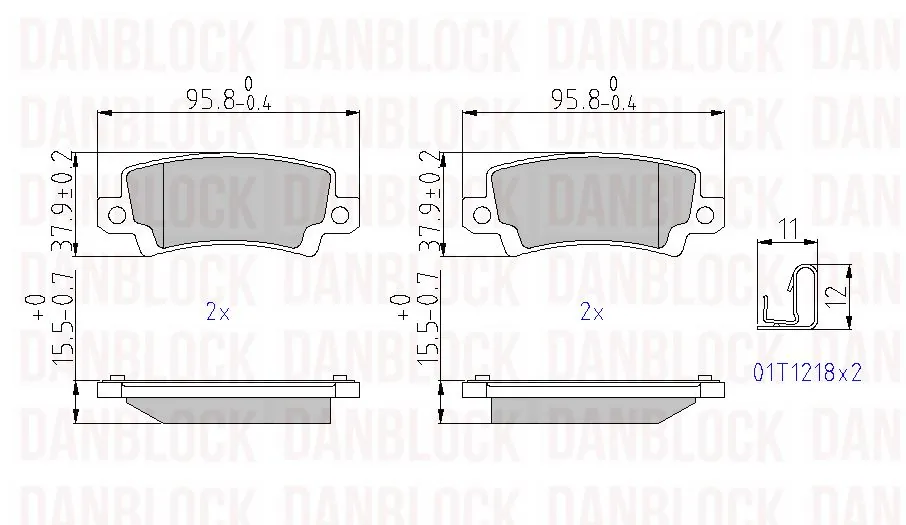DANBLOCK fékbetétkészlet, tárcsafék - DB 510642 - TothCarparts