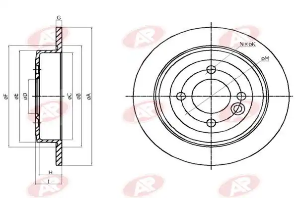 AP-SA féktárcsa - B2009P - TothCarparts