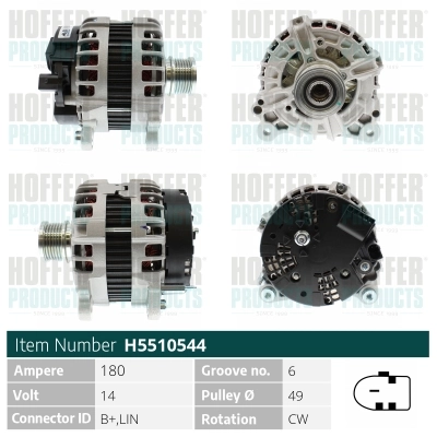 HOFFER generátor - H5510544 - TothCarparts