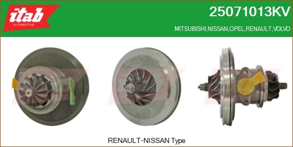 ITAB AUTOMOTIVE Törzscsoport, turbótöltő - 25071013KV - TothCarparts