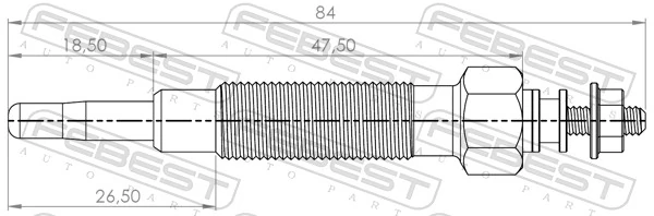 FEBEST izzítógyertya - 04642-003 - TothCarparts
