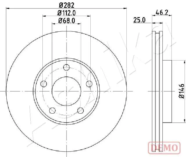 4X4 ESTANFI féktárcsa - EST-60-00-0955C - TothCarparts