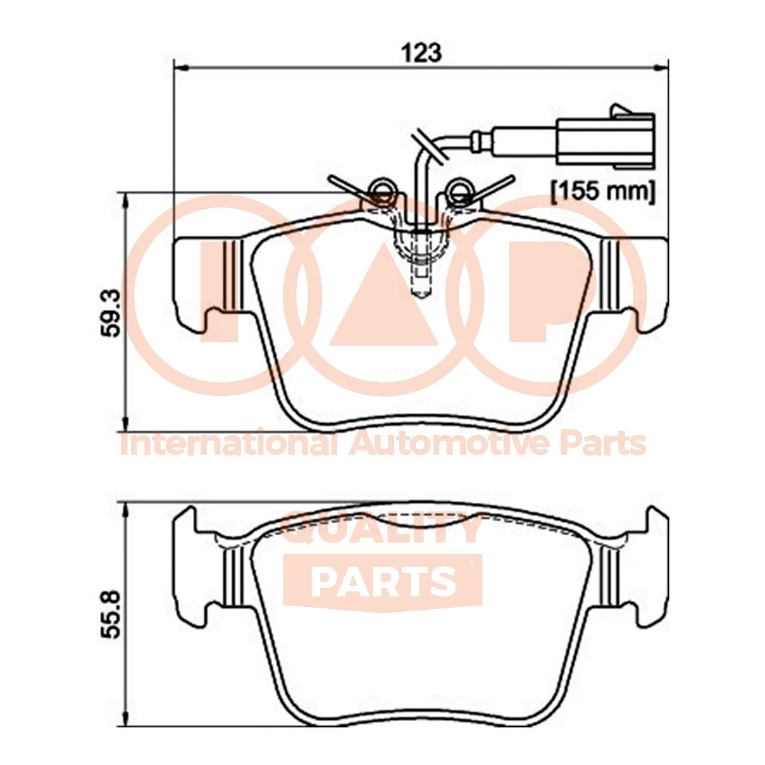 IAP QUALITY PARTS fékbetétkészlet, tárcsafék - 704-08101 - TothCarparts
