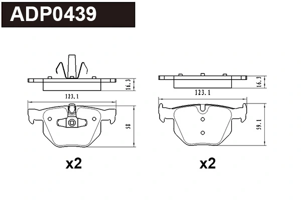 DANAHER fékbetétkészlet, tárcsafék - ADP0439 - TothCarparts
