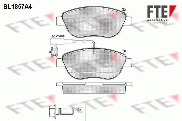 FTE fékbetétkészlet, tárcsafék - 9010431 - TothCarparts