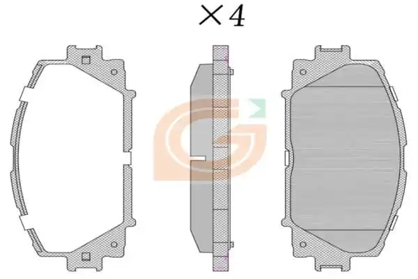 GAMA-SA fékbetétkészlet, tárcsafék - GA10321 - TothCarparts
