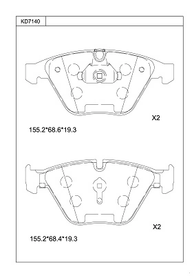 ASIMCO fékbetétkészlet, tárcsafék - KD7140 - TothCarparts