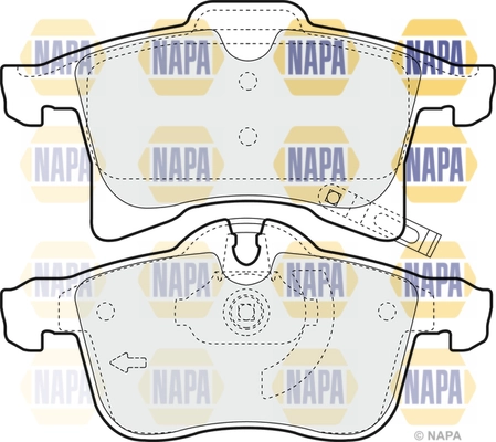 NAPA fékbetétkészlet, tárcsafék - NBP1327 - TothCarparts