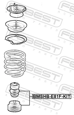 FEBEST porvédő készlet, lengéscsillapító - BMSHB-E81F-KIT - TothCarparts