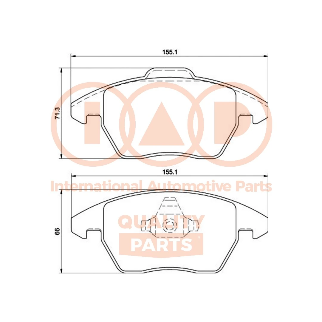 IAP QUALITY PARTS fékbetétkészlet, tárcsafék - 704-50042 - TothCarparts