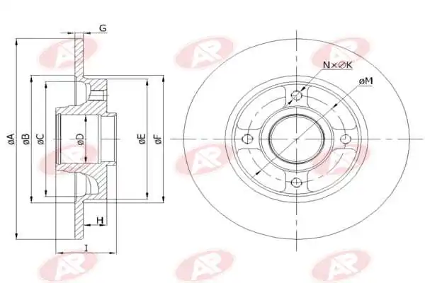 AP-SA féktárcsa - C1005PCA - TothCarparts