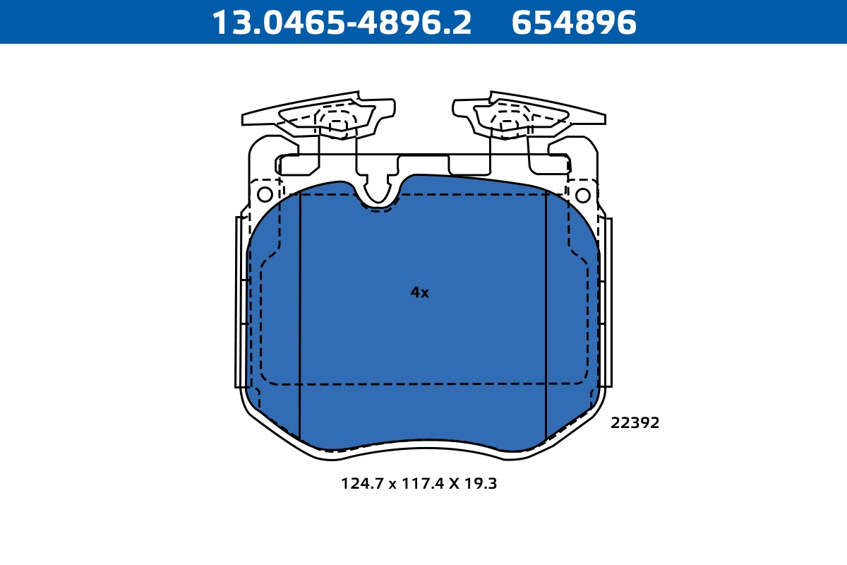 ATE-APAC fékbetétkészlet, tárcsafék - 13.0465-4896.2 - TothCarparts