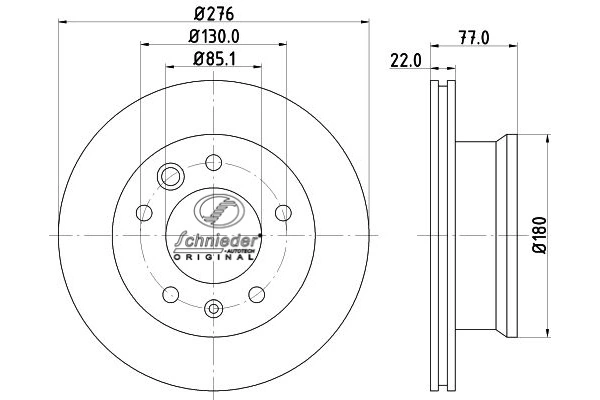 SCHNIEDER AUTOTECH féktárcsa - BZS55.00102 - TothCarparts