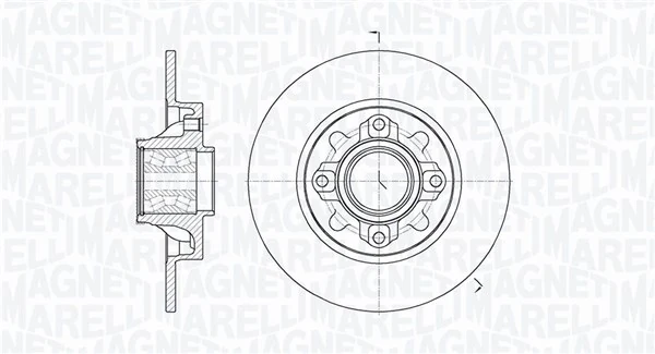 MAGNETI MARELLI féktárcsa - 361302040822 - TothCarparts