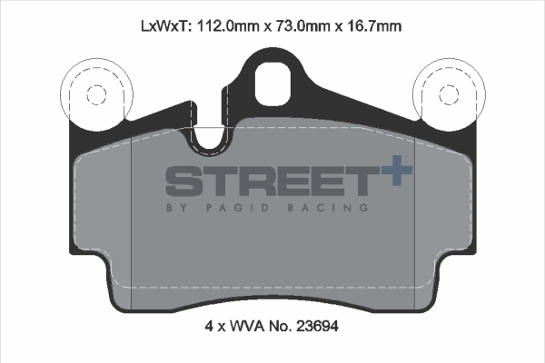 PAGID Racing fékbetétkészlet, tárcsafék - T8039SP2001 - TothCarparts