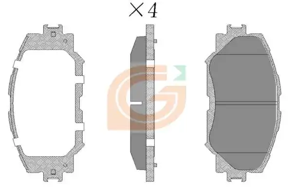 GAMA-SA fékbetétkészlet, tárcsafék - GA10423 - TothCarparts