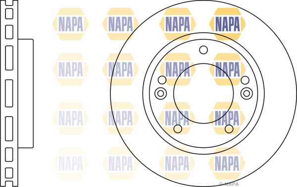NAPA féktárcsa - NBD5764 - TothCarparts
