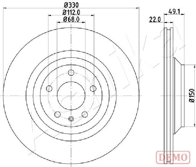 4X4 ESTANFI féktárcsa - EST-61-00-0916C - TothCarparts