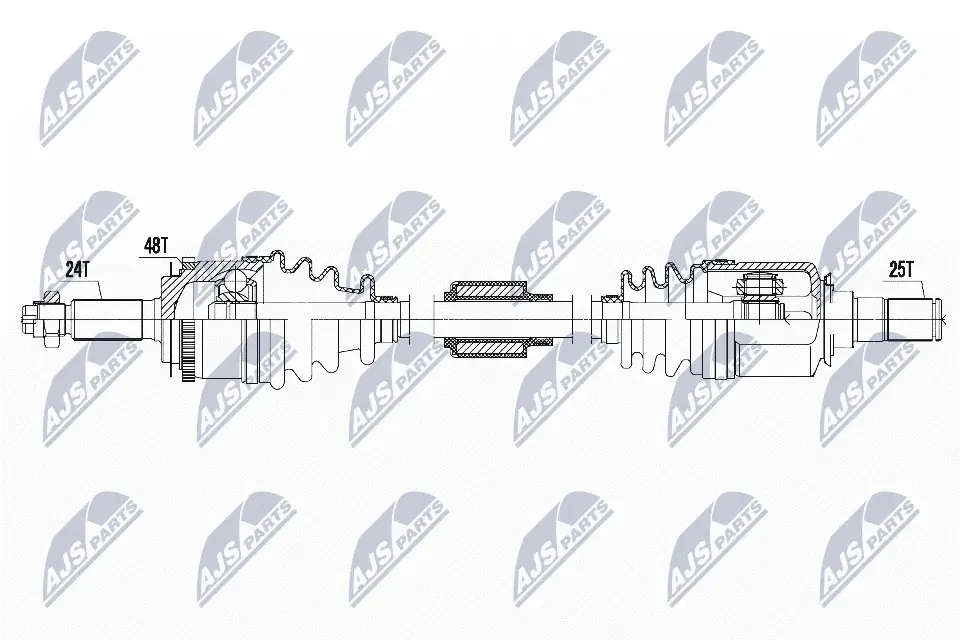 NTY hajtótengely - NPW-HY-622 - TothCarparts