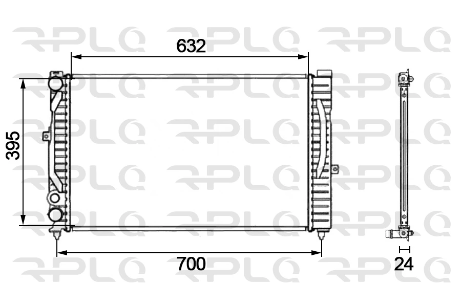 RPL QUALITY hűtő, motorhűtés - APRAVW5015 - TothCarparts