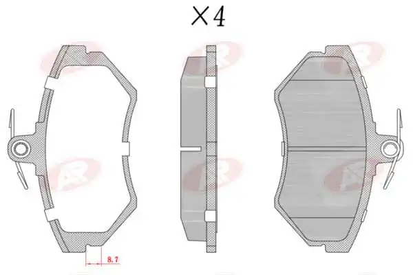 AP-SA fékbetétkészlet, tárcsafék - 5AP719 - TothCarparts