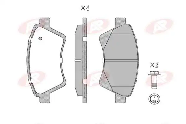 AP-SA fékbetétkészlet, tárcsafék - 5AP2059 - TothCarparts