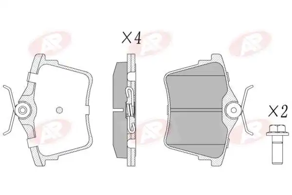 AP-SA fékbetétkészlet, tárcsafék - 5AP1195 - TothCarparts