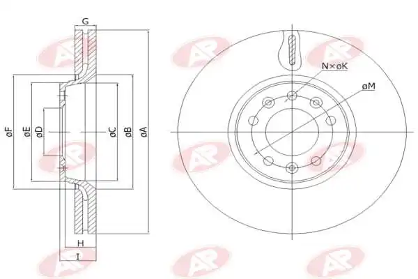 AP-SA féktárcsa - C1009V - TothCarparts