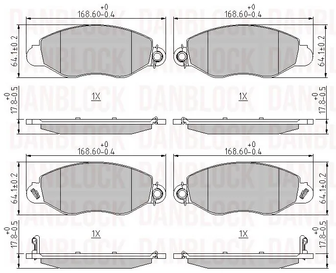 DANBLOCK fékbetétkészlet, tárcsafék - DB 510373 - TothCarparts