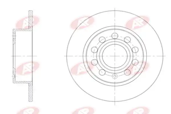 AP-SA féktárcsa - A1003P - TothCarparts