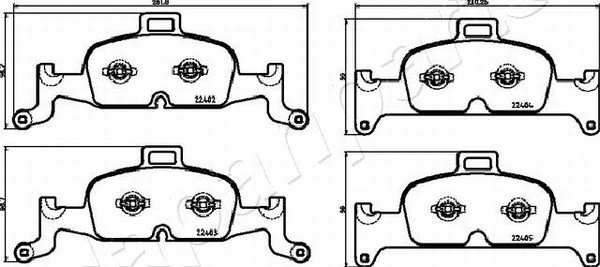 PEMEBLA fékbetétkészlet, tárcsafék - JAPPA-0918AF - TothCarparts